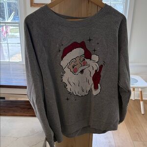 Living Fully Co. Santa Crewneck Size Large